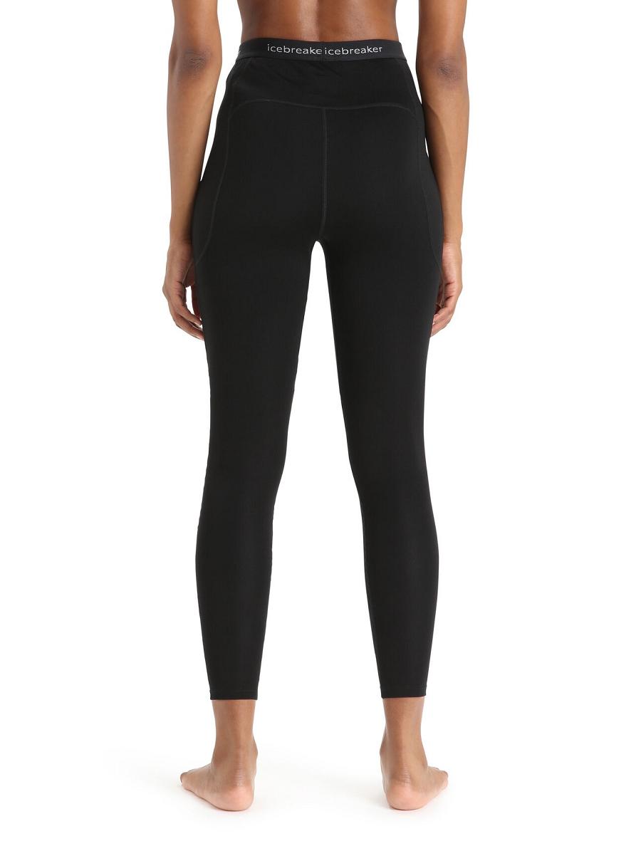 Black Women's Icebreaker 15.5 Merino Thermal Leggings | USA 1538SGLO